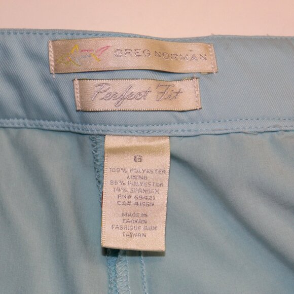 Greg Norman Perfect Fit Sky Blue Golf Skorts Size 6 - Picture 2 of 4